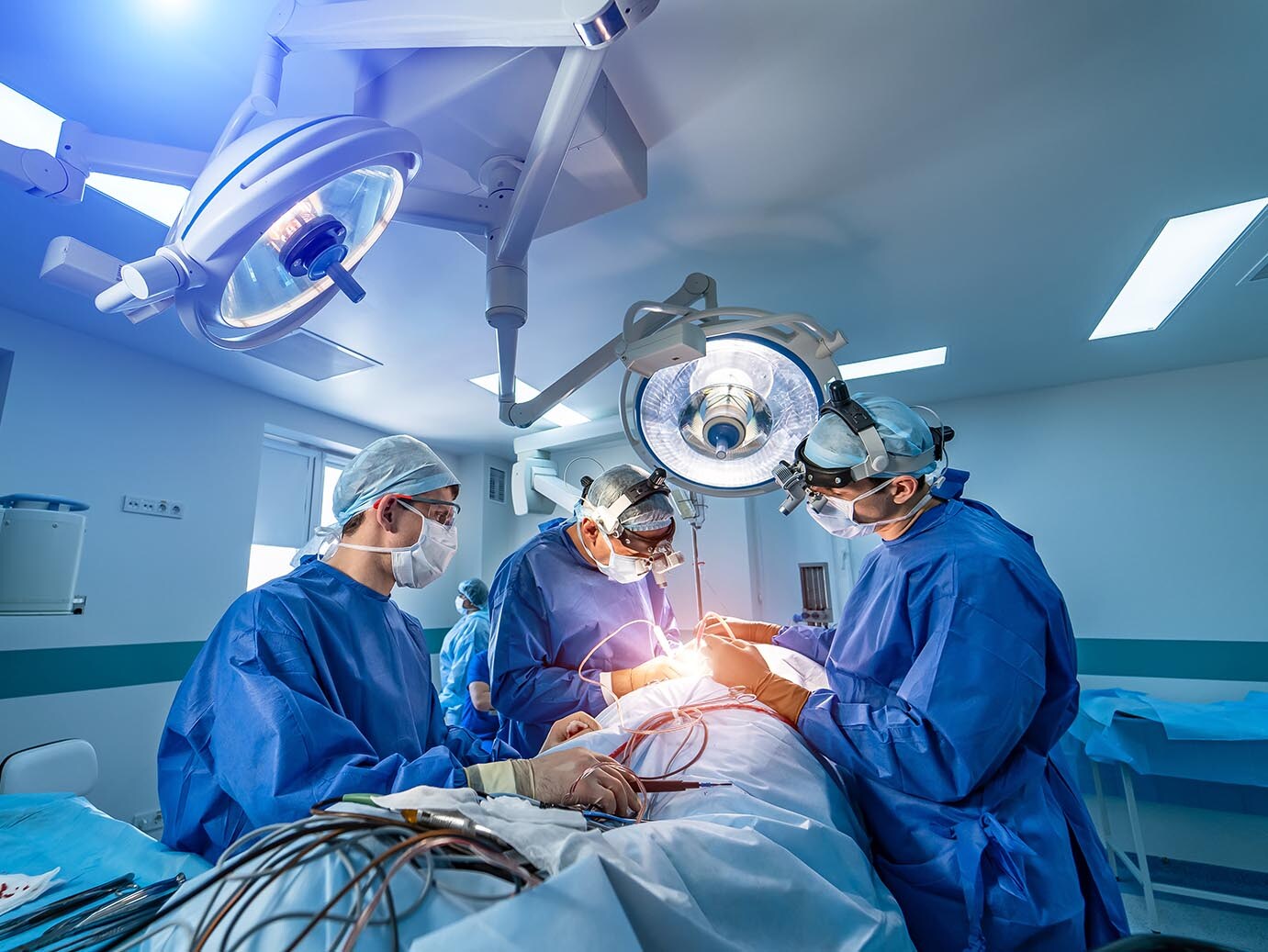 Doctors in an operation theatre